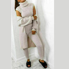 Load image into Gallery viewer, Chunky Knitted 3 Piece Loungewear Set