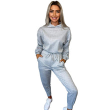 Load image into Gallery viewer, Plain Oversized Ruched Hoodie Tracksuit