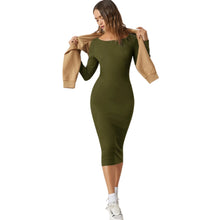 Load image into Gallery viewer, Long Sleeve Bodycon Midi Dress