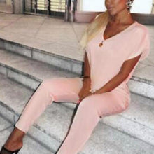 Load image into Gallery viewer, 2 Piece Boxy V-Neck Short Sleeve Loungewear