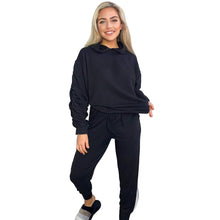 Load image into Gallery viewer, Plain Oversized Ruched Hoodie Tracksuit