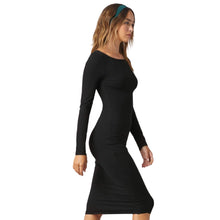 Load image into Gallery viewer, Long Sleeve Bodycon Midi Dress