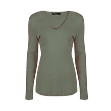 Load image into Gallery viewer, Long Sleeve V Neck Top