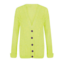 Load image into Gallery viewer, 5 Button Cable Knitted Grandad Cardigan