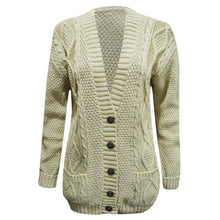 Load image into Gallery viewer, Cable Knit V-Neck Grandad Cardigan
