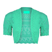 Load image into Gallery viewer, Thin Knit Crochet Short Sleeve Open Shrug