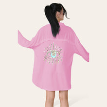 Load image into Gallery viewer, Long Sleeve Gold Sequin Eye Button Up Shirt