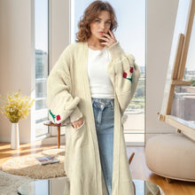 Load image into Gallery viewer, Cherry Print Balloon Sleeve Maxi Cardigan