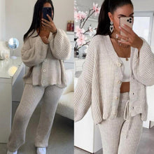 Load image into Gallery viewer, 2 Pcs Cardigan & Trouser Set
