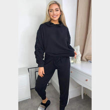 Load image into Gallery viewer, Ruched Sleeve Hooded Loungewear Co-Ord Set