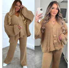 Load image into Gallery viewer, 2 Pcs Cardigan & Trouser Set