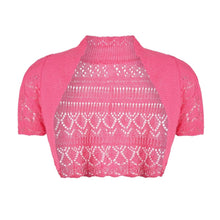 Load image into Gallery viewer, Thin Knit Crochet Short Sleeve Open Shrug