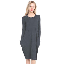 Load image into Gallery viewer, Italian Lagenlook 2 Pocket Midi Dres