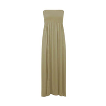Load image into Gallery viewer, Strapless Sherring Boobtube Maxi Dress
