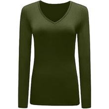 Load image into Gallery viewer, Long Sleeve V Neck Top