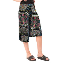 Load image into Gallery viewer, 3/4 Cropped Printed Palazzo Trouser