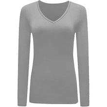 Load image into Gallery viewer, Long Sleeve V Neck Top