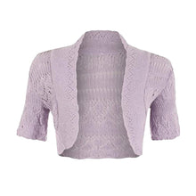 Load image into Gallery viewer, Thin Knit Crochet Short Sleeve Open Shrug