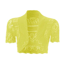 Load image into Gallery viewer, Thin Knit Crochet Short Sleeve Open Shrug