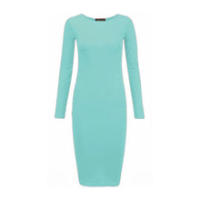 Load image into Gallery viewer, Long Sleeve Bodycon Midi Dress