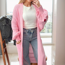 Load image into Gallery viewer, Cherry Print Balloon Sleeve Maxi Cardigan