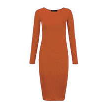 Load image into Gallery viewer, Long Sleeve Bodycon Midi Dress