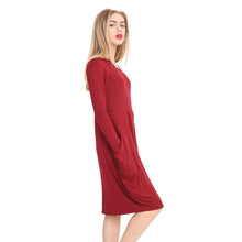 Load image into Gallery viewer, Italian Lagenlook 2 Pocket Midi Dres