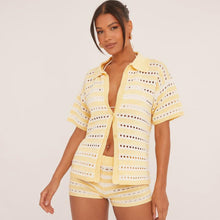 Load image into Gallery viewer, Fishnet Crochet Cardigan &amp; Short Set
