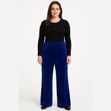 Load image into Gallery viewer, Wide Leg Velvet Palazzo Trouser
