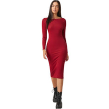 Load image into Gallery viewer, Long Sleeve Bodycon Midi Dress
