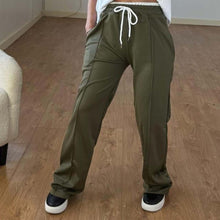 Load image into Gallery viewer, High-Waisted Wide-Leg Drawstring Pants
