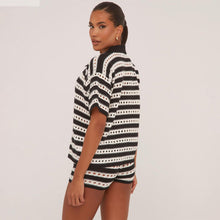 Load image into Gallery viewer, Fishnet Crochet Cardigan &amp; Short Set
