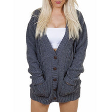 Load image into Gallery viewer, Cable Knit V-Neck Grandad Cardigan
