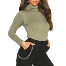Load image into Gallery viewer, Long Sleeve Polo Neck Top

