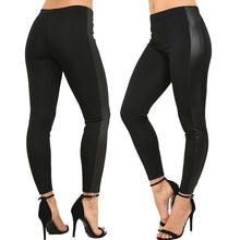 Load image into Gallery viewer, PVC Wetlook Side Panel Leggings
