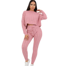 Load image into Gallery viewer, Cable Knitted Loungewear Suit
