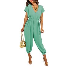 Load image into Gallery viewer, V Neck Wide Leg Jumpsuit
