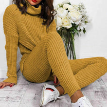 Load image into Gallery viewer, 2 Pcs Set Chunky Knitted Winter Lounge Wear Suit
