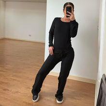 Load image into Gallery viewer, Scoop Neck Ribbed Long Sleeve Bodysuit

