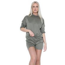 Load image into Gallery viewer, Hooded Sweatshirt &amp; Short 2 Pieces Set
