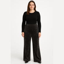 Load image into Gallery viewer, Wide Leg Velvet Palazzo Trouser
