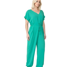 Load image into Gallery viewer, V Neck Wide Leg Jumpsuit
