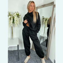 Load image into Gallery viewer, Fleece Lined Loungewear 2 Piece Tracksuit Set
