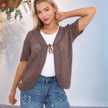 Load image into Gallery viewer, Tie Up Open Front Shrug
