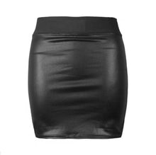 Load image into Gallery viewer, PVC Wetlook Mini Plain Skirt
