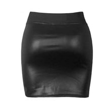 Load image into Gallery viewer, PVC Wetlook Mini Plain Skirt
