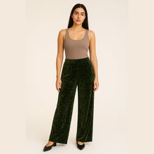 Load image into Gallery viewer, Wide Leg Velvet Palazzo Trouser
