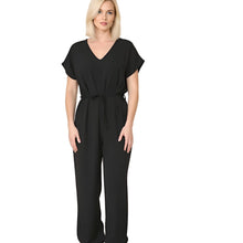 Load image into Gallery viewer, V Neck Wide Leg Jumpsuit
