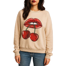 Load image into Gallery viewer, Lip Cherry Long Sleeve Sweatshirt
