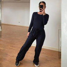 Load image into Gallery viewer, Scoop Neck Ribbed Long Sleeve Bodysuit
